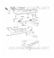 CACHE LAT&Eacute;RAL/GARDE CHAINE pour Kawasaki ZZR250
