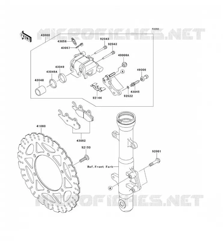 FREIN AVANT Kawasaki MOTOS 250 2009 NINJA 250R  EX250J9F