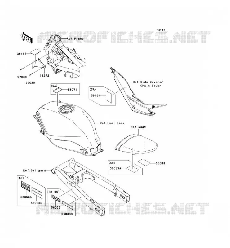 LABEL Kawasaki MOTOS 250 2011 NINJA 250R  EX250JBF