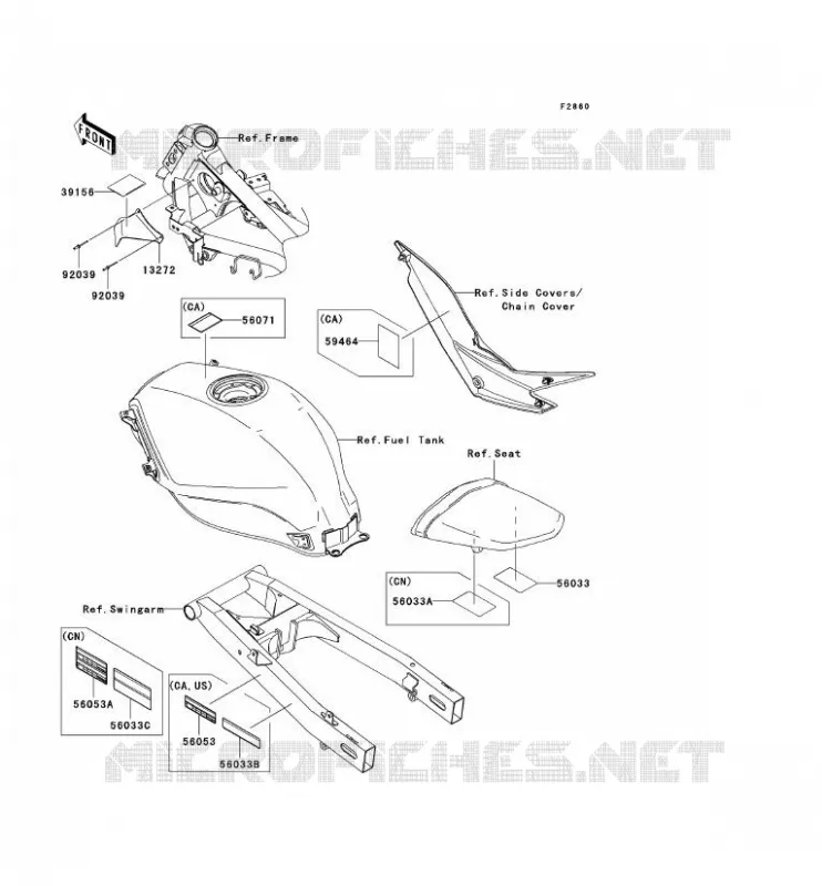 LABEL Kawasaki MOTOS 250 2011 NINJA 250R  EX250JBFA