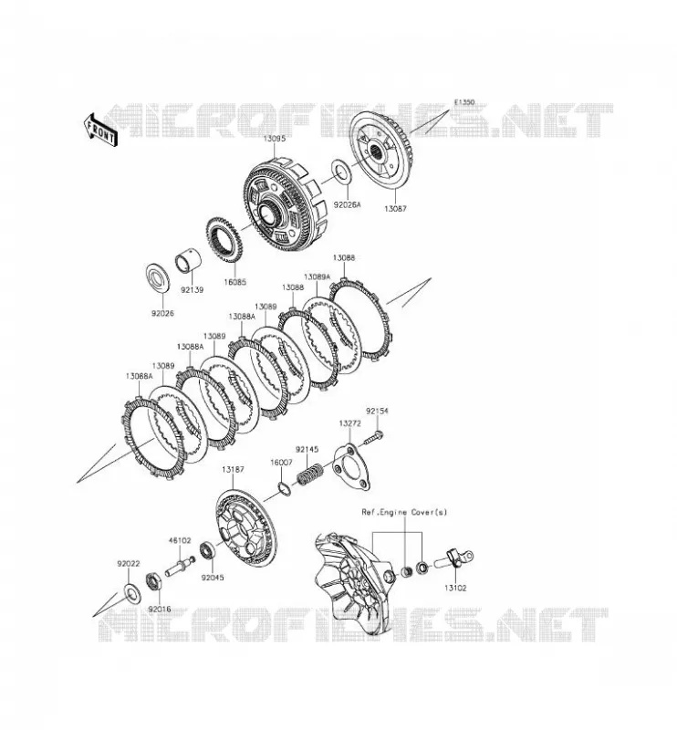EMBRAYAGE Kawasaki MOTOS 300 2013 NINJA 300  EX300ADF