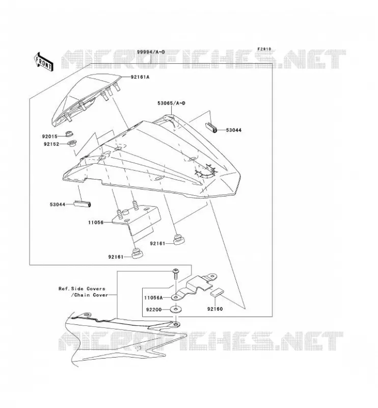ACCESSOIRE (COUVRE SELLE) Kawasaki MOTOS 300 2013 NINJA 300  EX300ADF