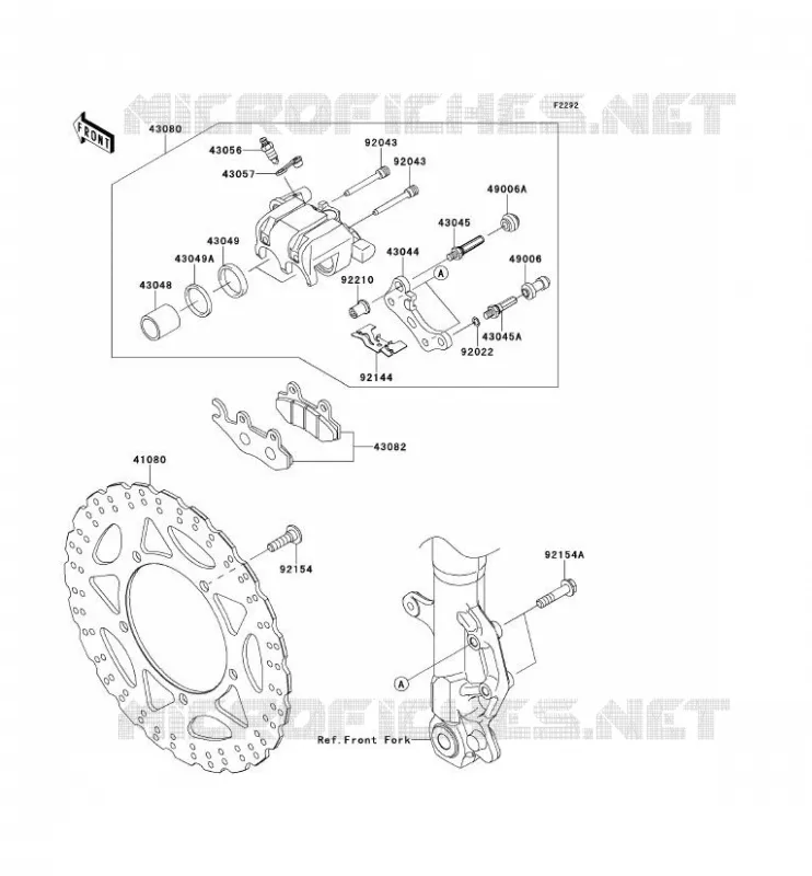 FREIN AVANT Kawasaki MOTOS 300 2013 NINJA 300  EX300ADFA