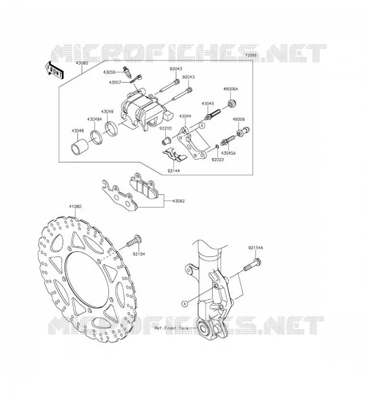 FREIN AVANT Kawasaki MOTOS 300 2015 NINJA 300  EX300AFS