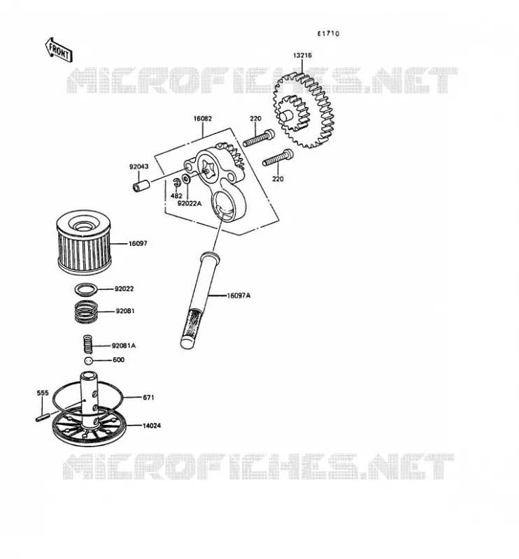 POMPE A HUILE Kawasaki MOTOS 305 1989 GPZ305 BELT DRIVE  EX305-B7