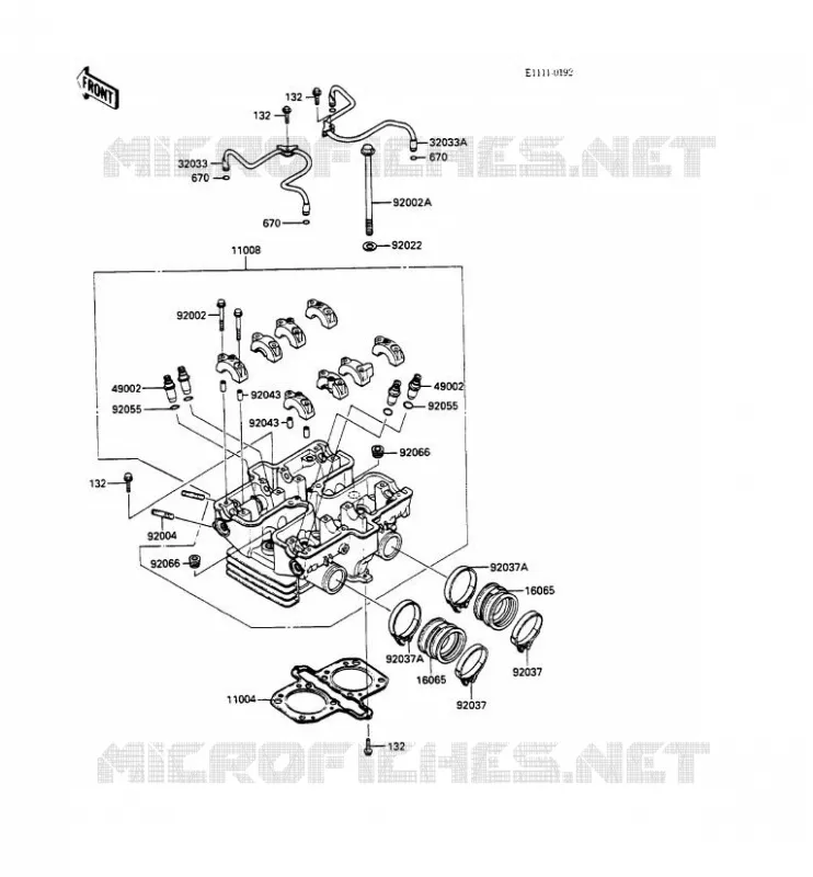CULASSE Kawasaki MOTOS 500 1989 GPZ500S  EX500-A3
