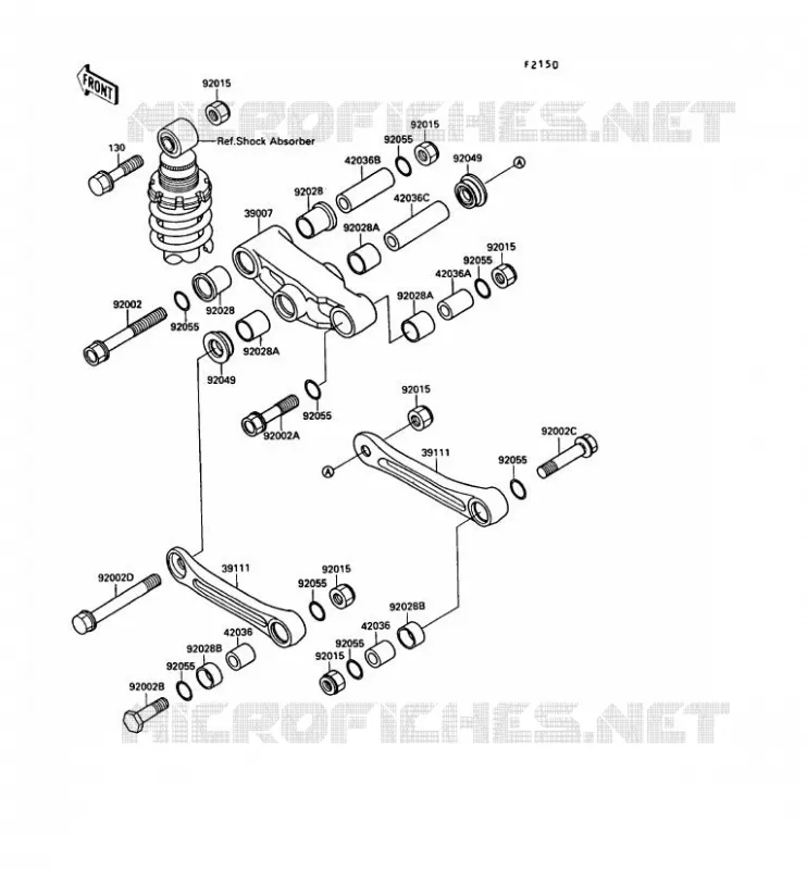 SUSPENSION Kawasaki MOTOS 500 1990 GPZ500S  EX500-B3