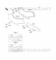 CACHE LAT&Eacute;RAL/GARDE CHAINE pour Kawasaki GPZ500S