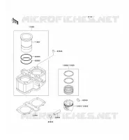 CYLINDRE/PISTON pour Kawasaki GPZ500S