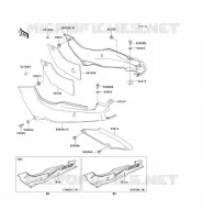 CACHE LAT&Eacute;RAL/GARDE CHAINE pour Kawasaki GPZ500S