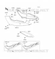 CACHE LAT&Eacute;RAL/GARDE CHAINE pour Kawasaki GPZ500S