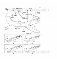 CACHE LAT&Eacute;RAL/GARDE CHAINE pour Kawasaki GPZ500S