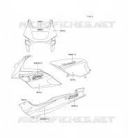 STICKER(EBONY) pour Kawasaki GPZ500S