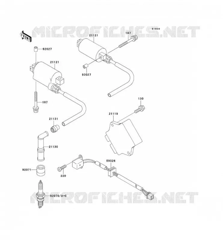 SYSTEME D&acute;ALLUMAGE Kawasaki MOTOS 500 2006 GPZ500S  EX500D6F