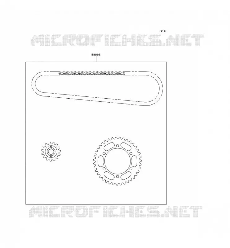 KIT CHAINE Kawasaki MOTOS 500 2000 GPZ500S  EX500-D7