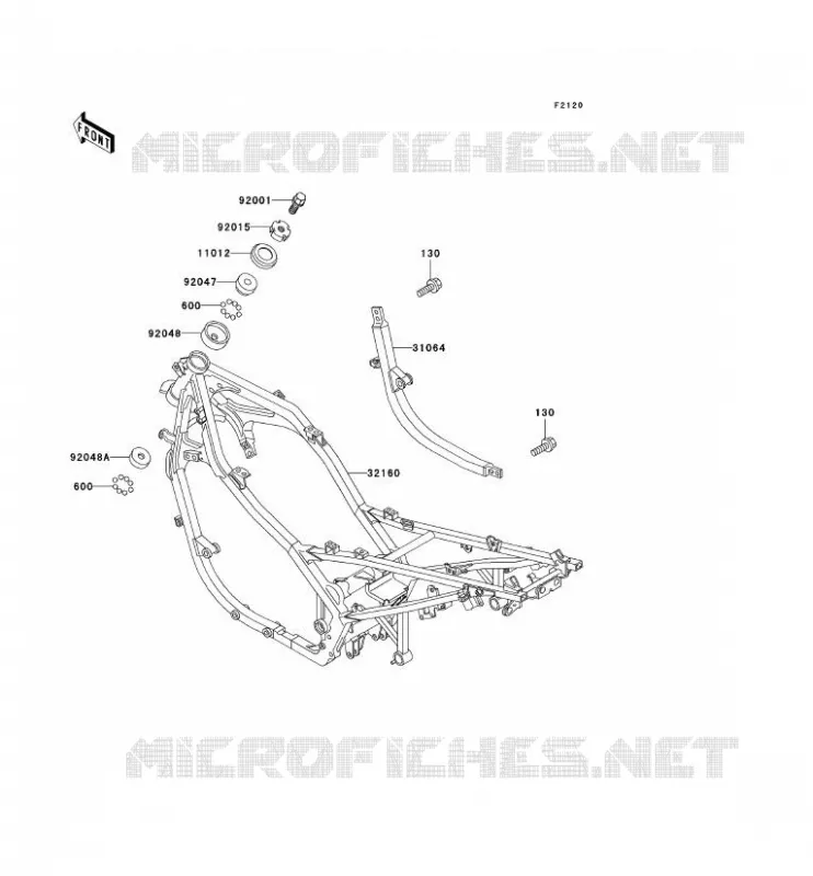 CH&Acirc;SSIS Kawasaki MOTOS 500 2000 GPZ500S  EX500-D7