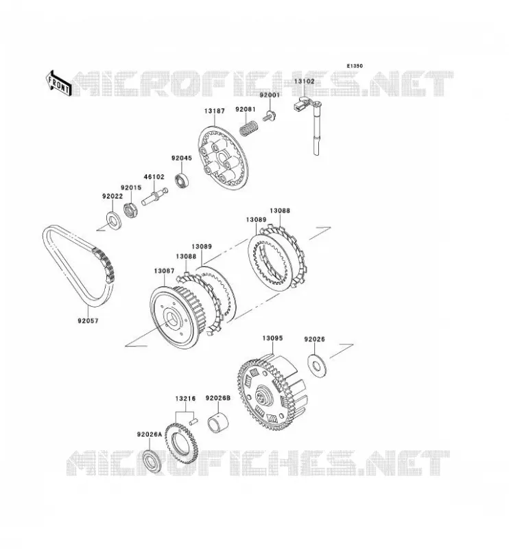 EMBRAYAGE Kawasaki MOTOS 500 1994 GPZ500S  EX500-E1