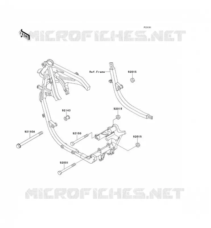 PIECE DE CADRE (COUVERTURE) Kawasaki MOTOS 500 1994 GPZ500S  EX500-E1
