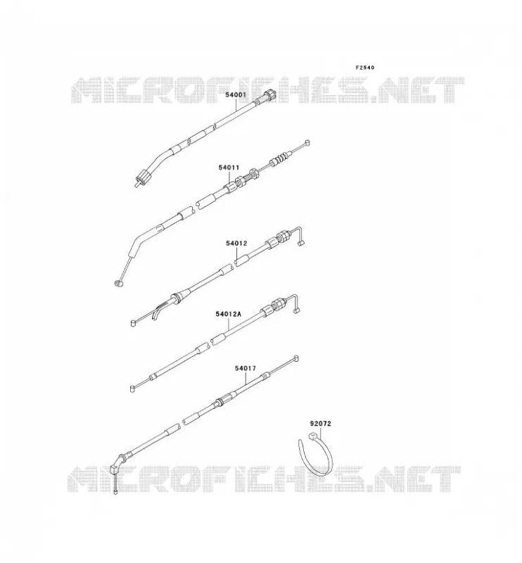 CABLES Kawasaki MOTOS 500 2003 GPZ500S  EX500-E10