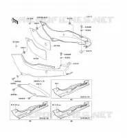 CACHE LAT&Eacute;RAL/GARDE CHAINE pour Kawasaki GPZ500S