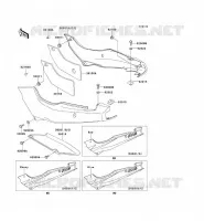 CACHE LAT&Eacute;RAL/GARDE CHAINE pour Kawasaki GPZ500S