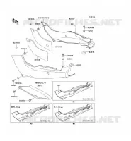 CACHE LAT&Eacute;RAL/GARDE CHAINE pour Kawasaki GPZ500S