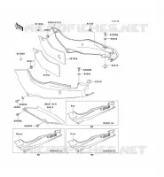 CACHE LAT&Eacute;RAL/GARDE CHAINE pour Kawasaki GPZ500S