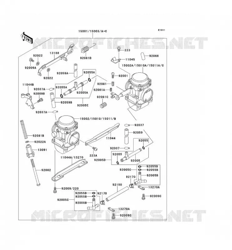 CARBURATEUR Kawasaki MOTOS 500 2000 GPZ500S  EX500-E7