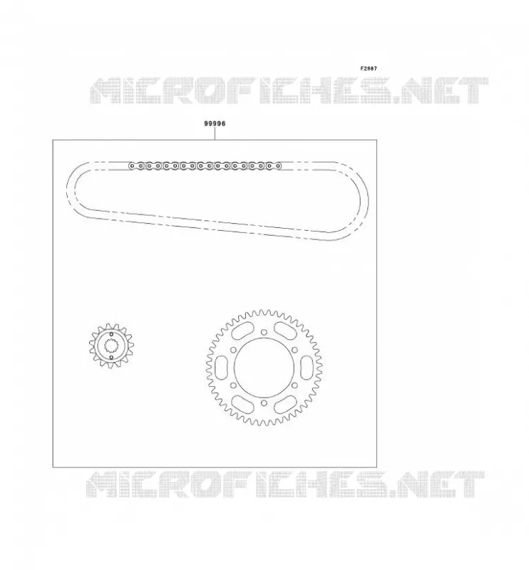 KIT CHAINE Kawasaki MOTOS 500 2000 GPZ500S  EX500-E7