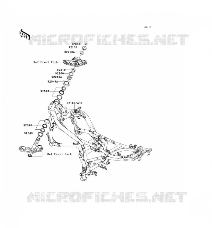 CH&Acirc;SSIS Kawasaki MOTOS 650 2006 ER-6F  EX650A6F