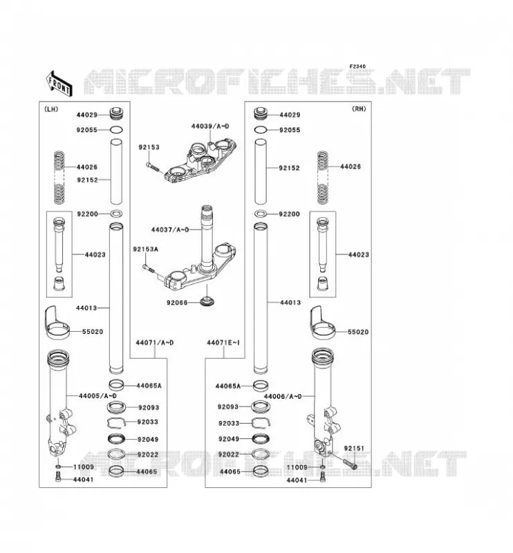 FOURCHE Kawasaki MOTOS 650 2007 ER-6F  EX650A7F
