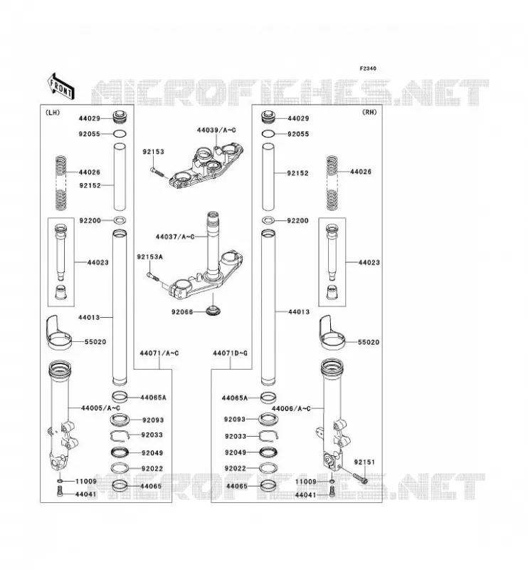 FOURCHE Kawasaki MOTOS 650 2007 ER-6F  EX650A7F