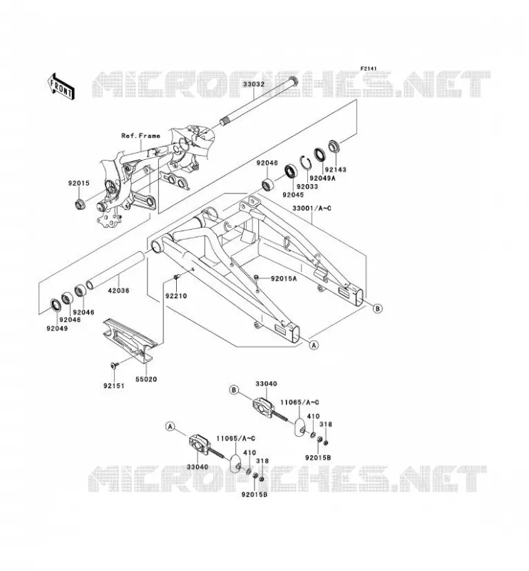 BRAS OSCILLANT Kawasaki MOTOS 650 2007 ER-6F  EX650A7F