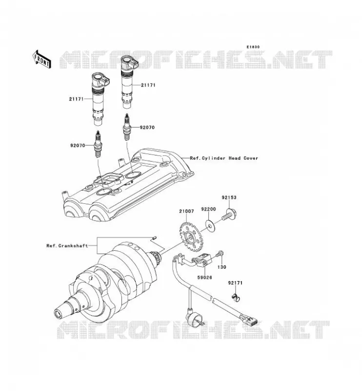 SYSTEME D&acute;ALLUMAGE Kawasaki MOTOS 650 2007 ER-6F  EX650A7F