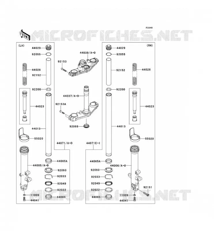 FOURCHE Kawasaki MOTOS 650 2008 ER-6F  EX650A8F