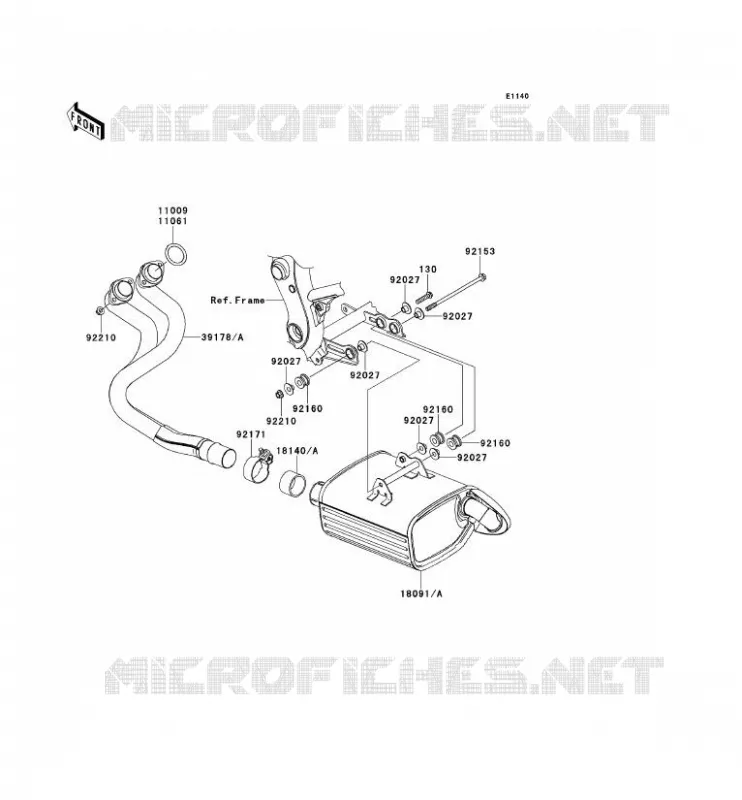 &Eacute;CHAPPEMENT Kawasaki MOTOS 650 2008 ER-6F  EX650A8F