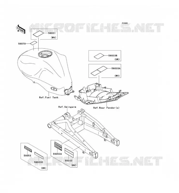 LABEL Kawasaki MOTOS 650 2006 ER-6F ABS  EX650B6F