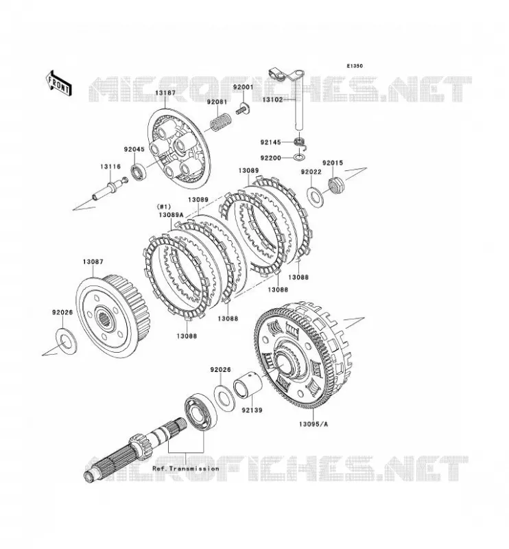 EMBRAYAGE Kawasaki MOTOS 650 2007 ER-6F ABS  EX650B7F
