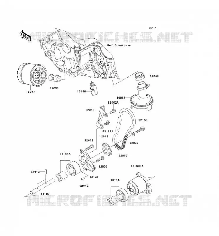 POMPE A HUILE Kawasaki MOTOS 650 2007 ER-6F ABS  EX650B7F