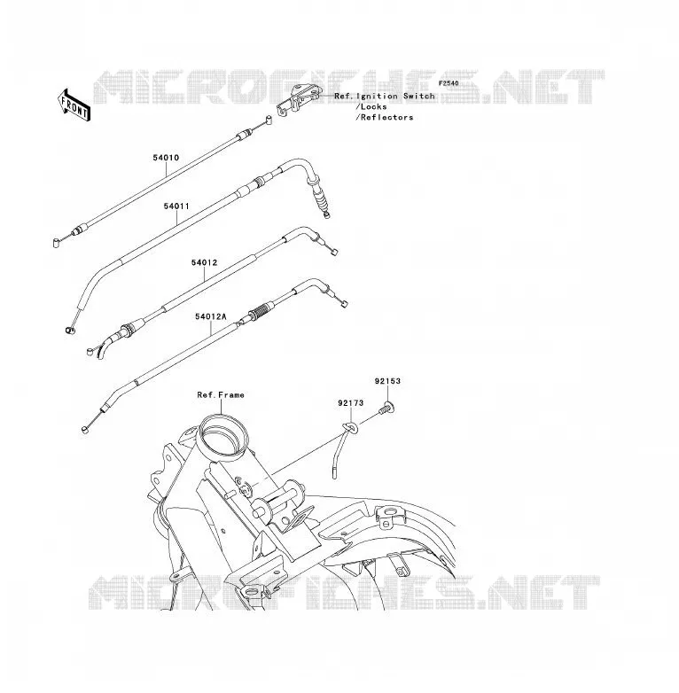 CABLES Kawasaki MOTOS 650 2009 ER-6F  EX650C9F