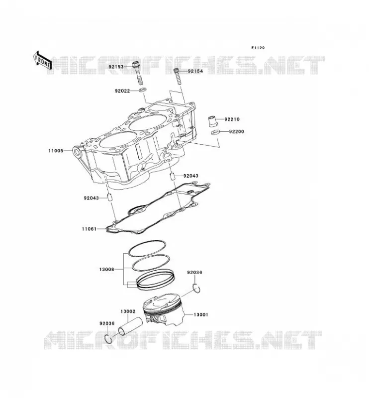CYLINDRE/PISTON Kawasaki MOTOS 650 2011 ER-6F  EX650CBF