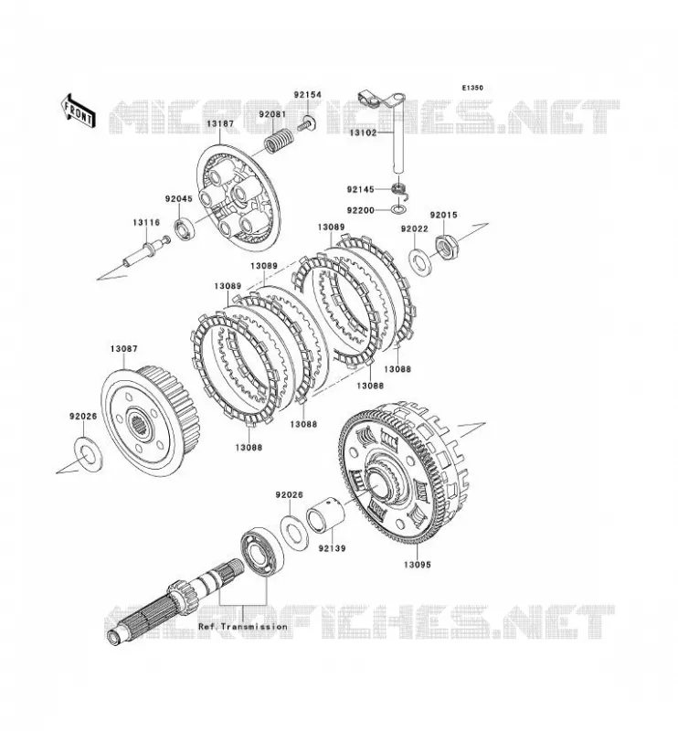 EMBRAYAGE Kawasaki MOTOS 650 2011 ER-6F  EX650CBF