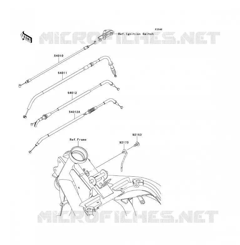 CABLES Kawasaki MOTOS 650 2009 ER-6F ABS  EX650D9F