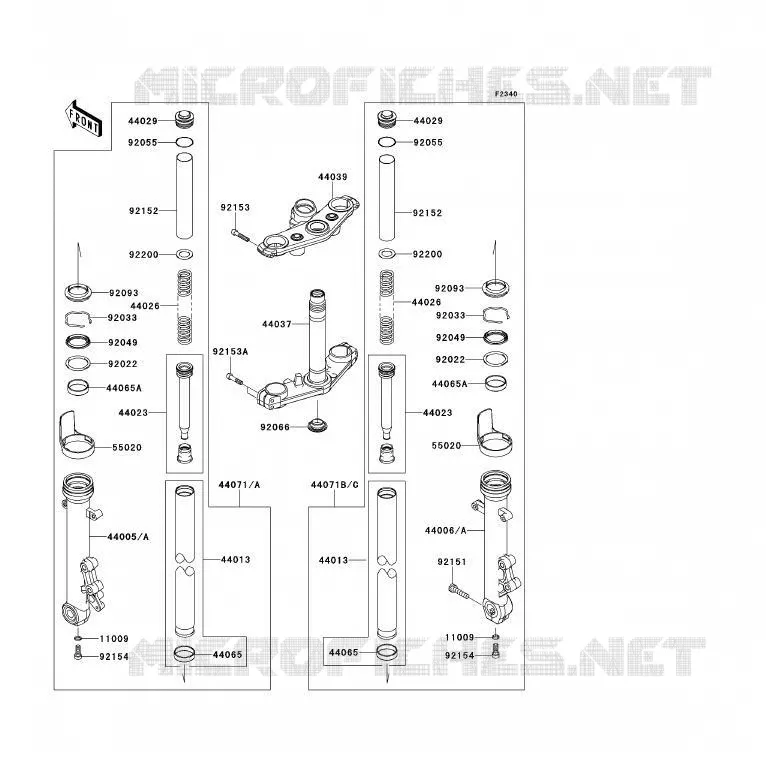 FOURCHE Kawasaki MOTOS 650 2009 ER-6F ABS  EX650D9F