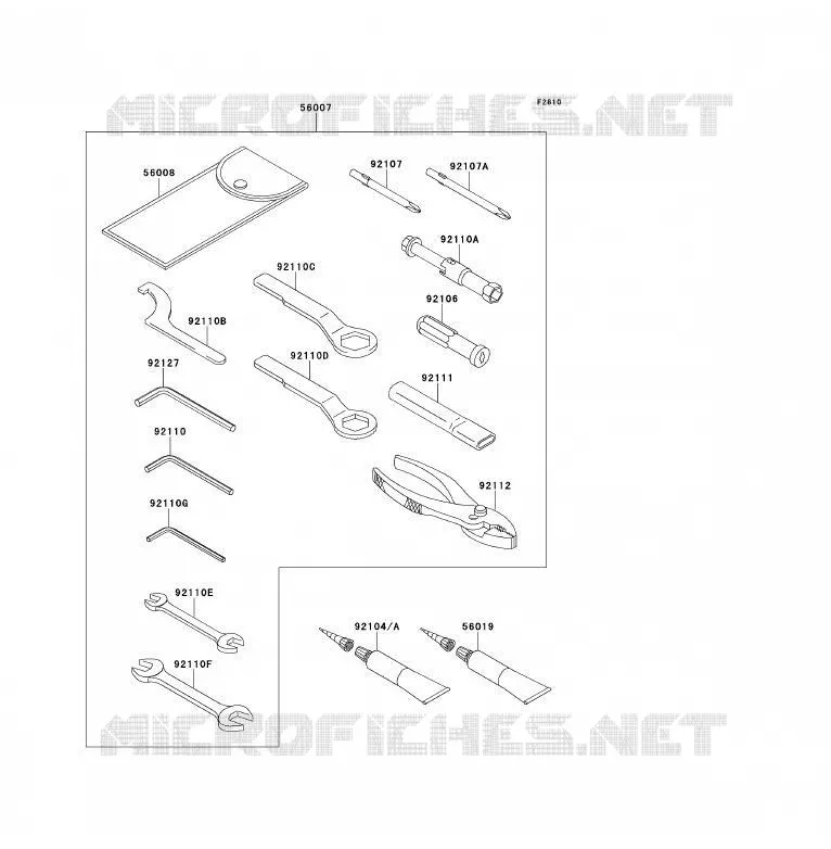 OUTIL UTILISATEUR Kawasaki MOTOS 650 2009 ER-6F ABS  EX650D9F