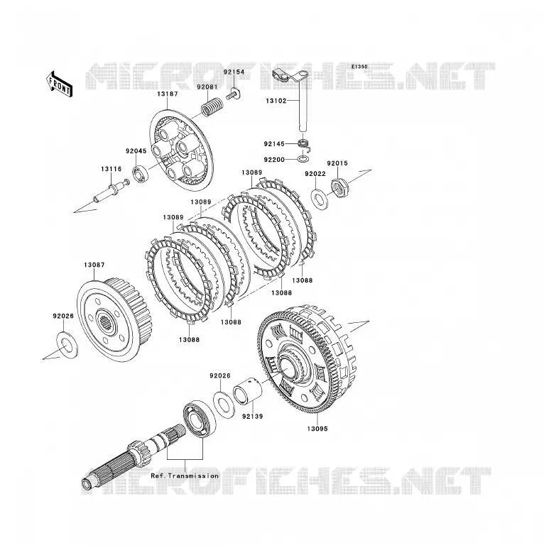 EMBRAYAGE Kawasaki MOTOS 650 2010 ER-6F ABS  EX650DAF