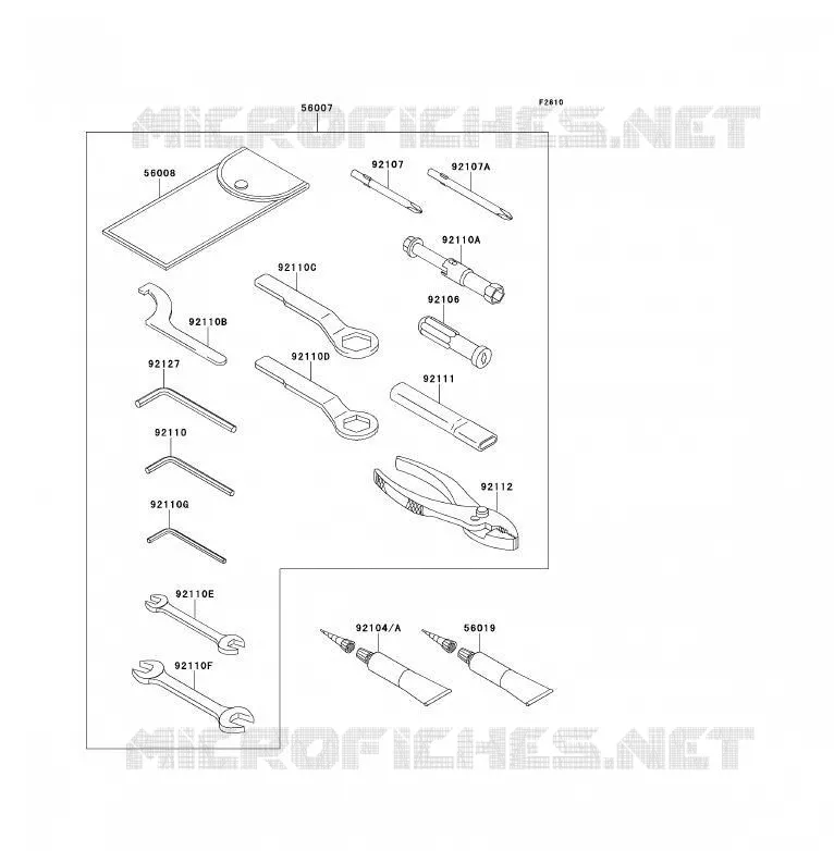 OUTIL UTILISATEUR Kawasaki MOTOS 650 2011 ER-6F ABS  EX650DBF