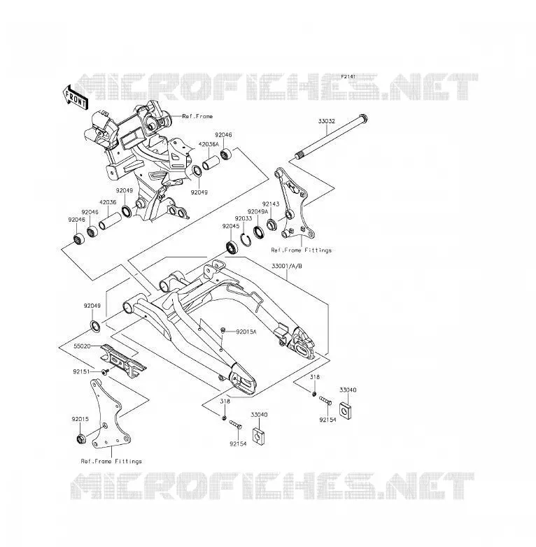 BRAS OSCILLANT Kawasaki MOTOS 650 2012 ER-6F  EX650ECF