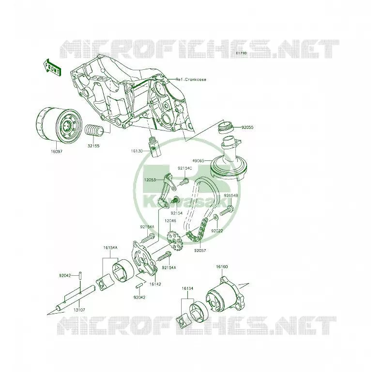 POMPE A HUILE Kawasaki MOTOS 650 2013 ER-6F  EX650EDS