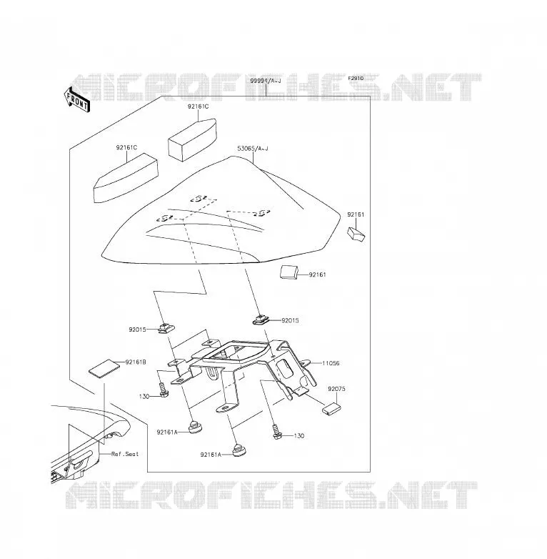 ACCESSOIRE (COUVRE SELLE) Kawasaki MOTOS 650 2013 ER-6F  EX650EDS